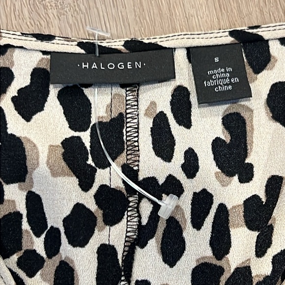 NWOT Halogen Women's Leopard Multi Playsuit Romper Short Sleeves Sz S - Picture 11 of 16